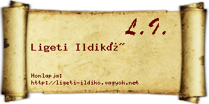 Ligeti Ildikó névjegykártya