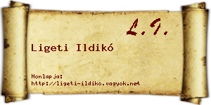 Ligeti Ildikó névjegykártya